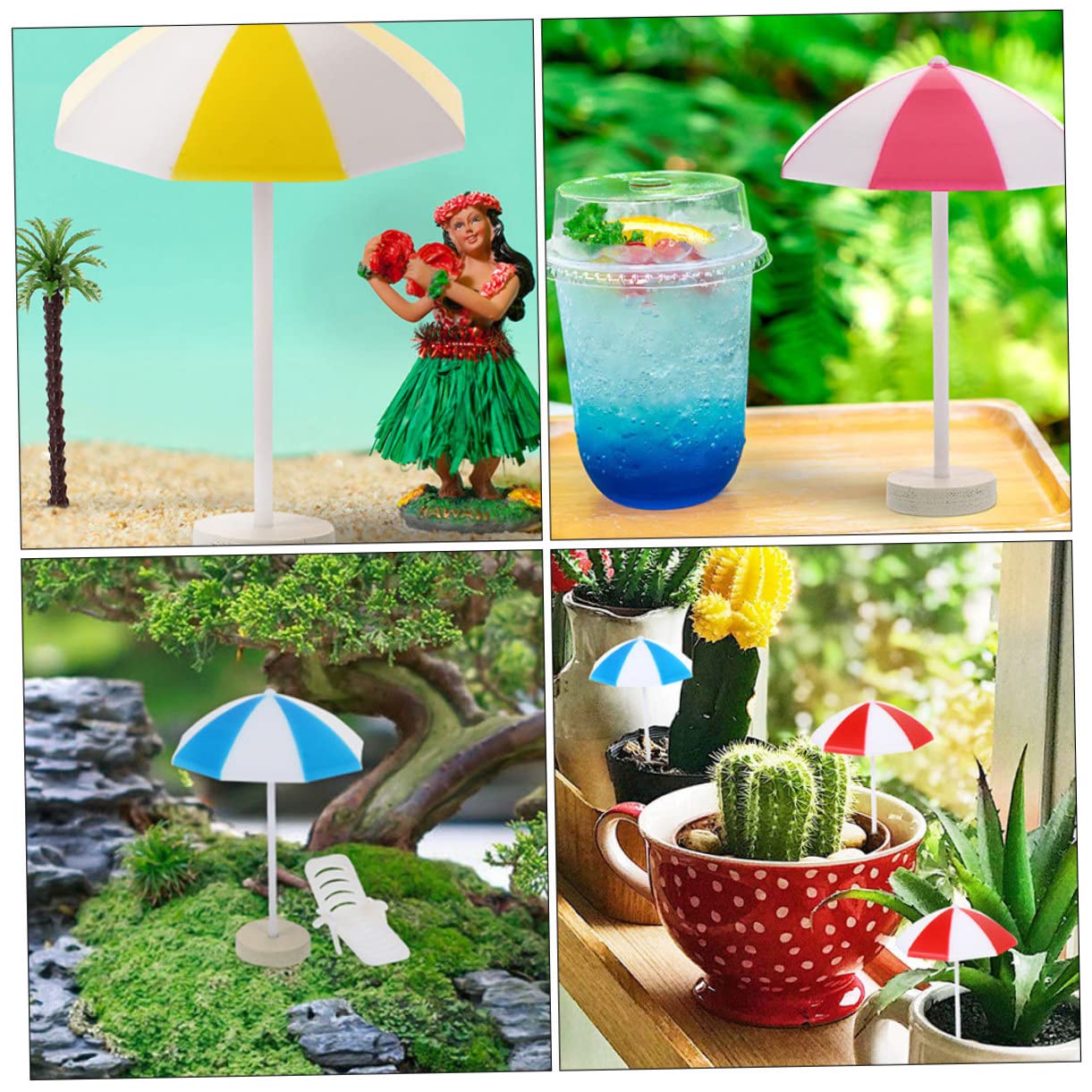 Amazon.co.jp: MARMERDO 6個 幻想的なビーチパラソル 1/12ビーチ